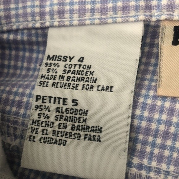 Lot of 2 Faded Glory Missy Size 4 Checkered Pants - Picture 9 of 10